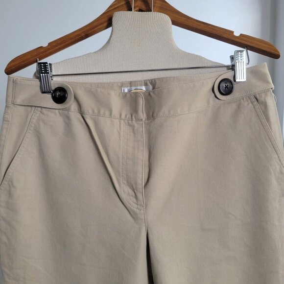 Talbots Denim - New Talbots Slimming Stretch Denim Wide Cream Leg Pants (Size: 12)